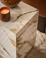 Russo natural gloss ceramic side table