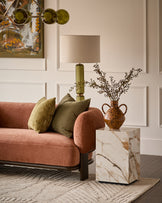 Russo natural gloss ceramic side table