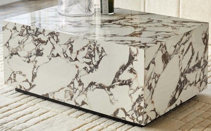 Russo white calacatta ceramic coffee table – Danetti