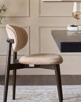 Ryann champagne velvet dining chair - set of 2