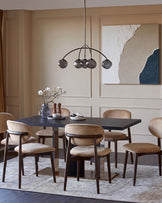 Ryann champagne velvet dining chair - set of 2