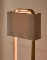 Sanza natural linen floor lamp
