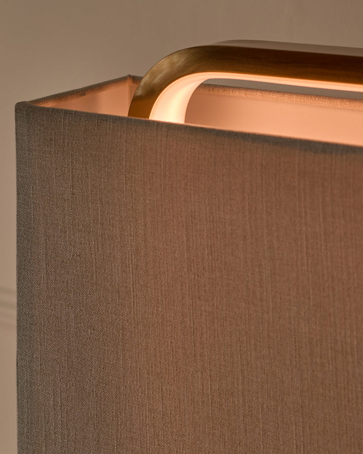 Sanza natural linen floor lamp