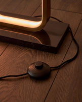 Sanza natural linen floor lamp