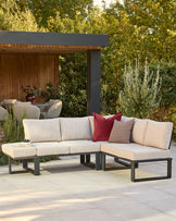 Savannah black garden large corner bench