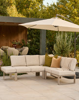 Savannah natural garden large corner bench