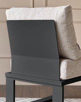 Savannah black garden large corner bench and coffee table set