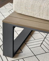 Savannah black garden extra large corner bench