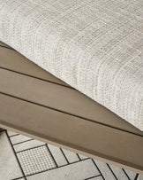 Savannah natural garden coffee table with natural cushion