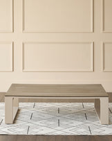 Savannah natural garden coffee table with natural cushion