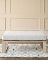 Savannah natural garden coffee table with natural cushion