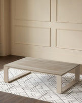 Savannah natural garden coffee table with natural cushion
