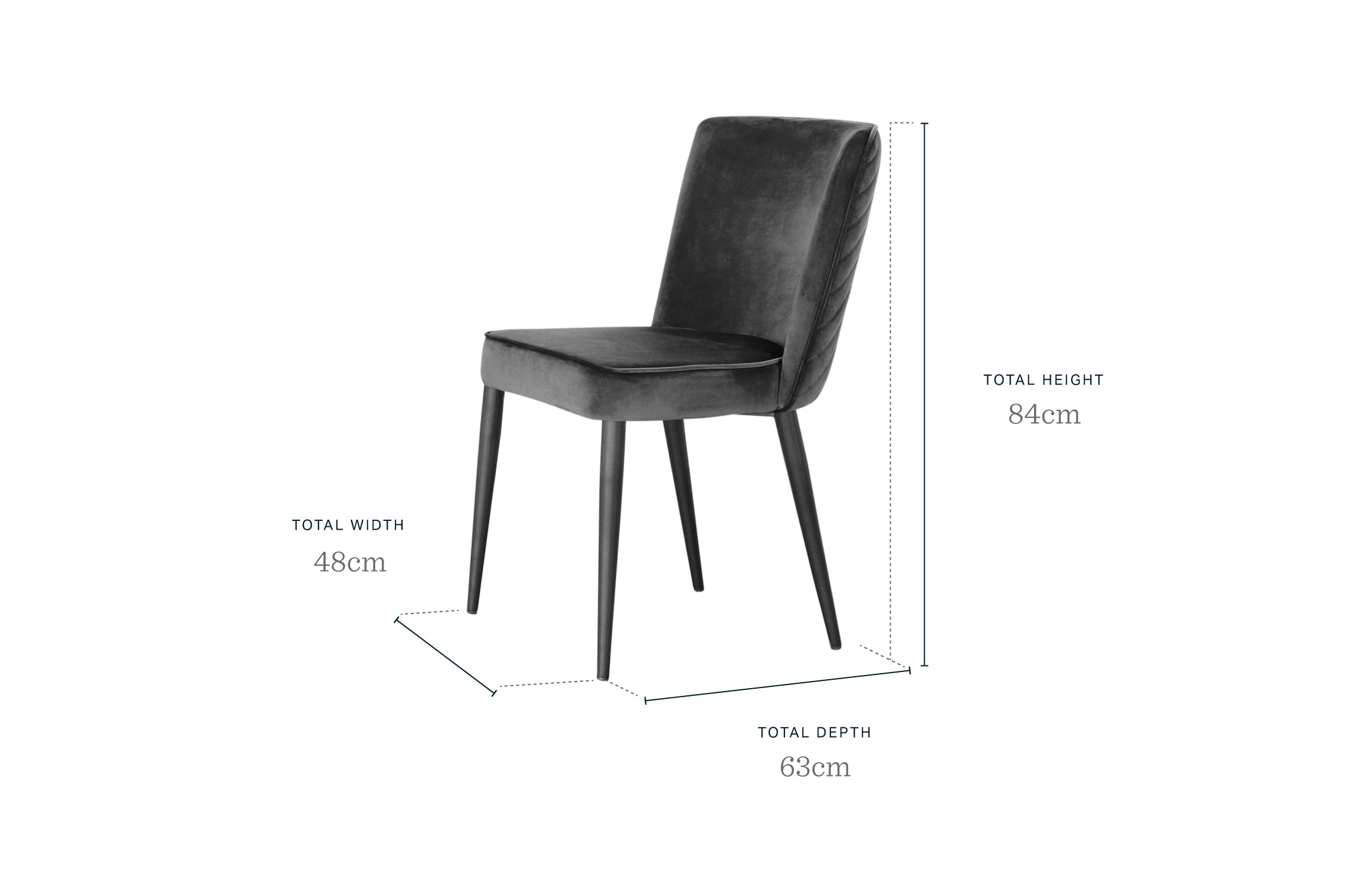 Serena mocha velvet dining chair