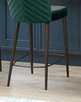 Serena Dark Green Velvet Bar Stool