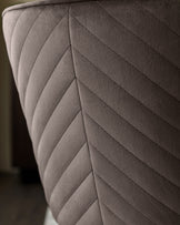 Serena mocha velvet dining chair