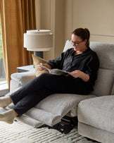 Serene Grey Fabric 3 Seater Recliner Sofa