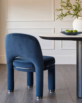 Shay dark navy velvet dining chair