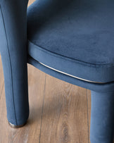 Shay dark navy velvet dining chair