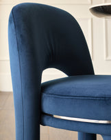 Shay dark navy velvet dining chair