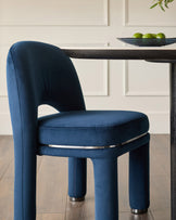 Shay dark navy velvet dining chair