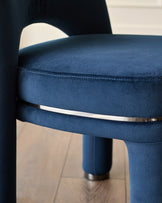 Shay dark navy velvet dining chair