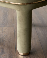 Shay olive green velvet dining chair