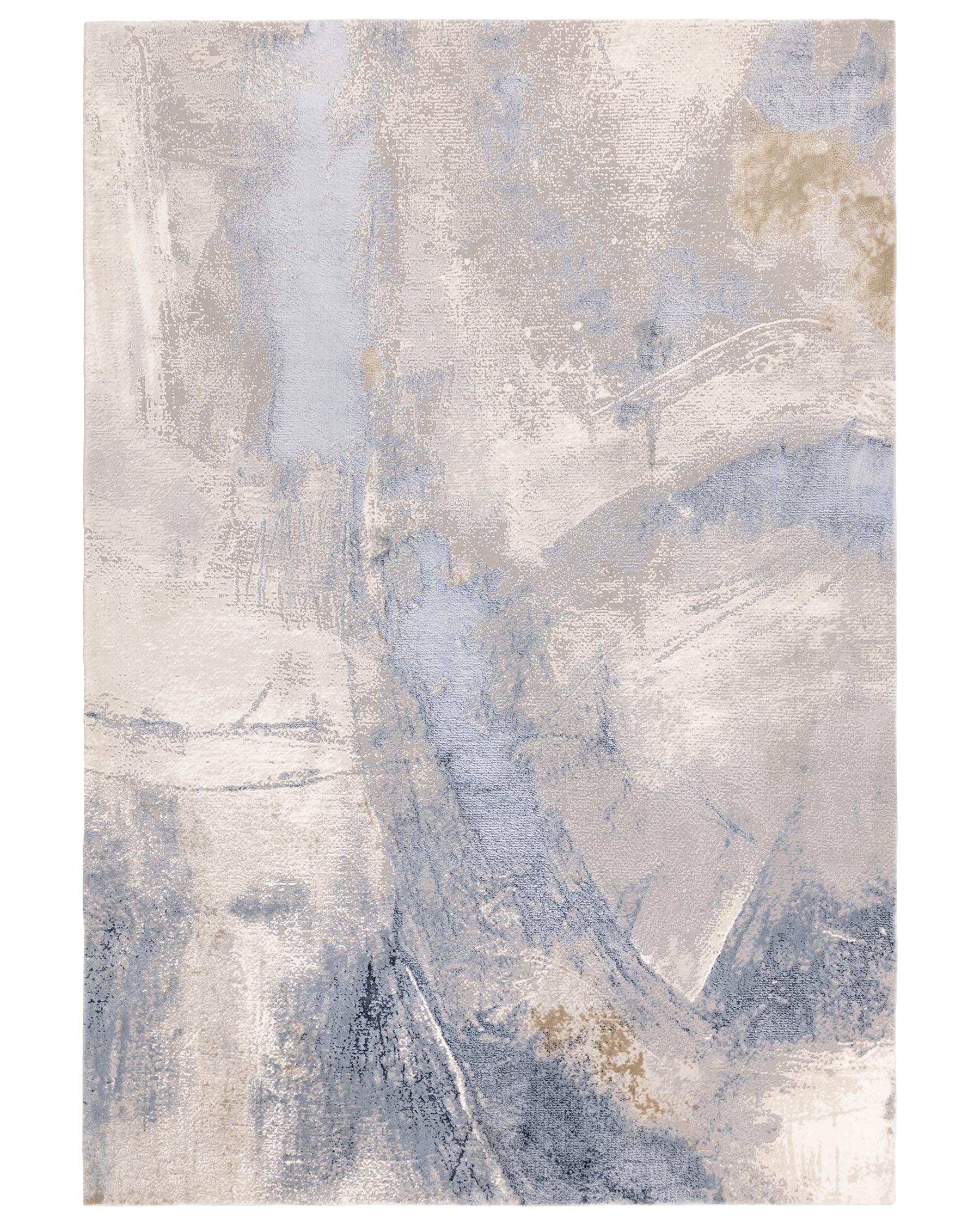 Sienna blue grey textured large rug – Danetti