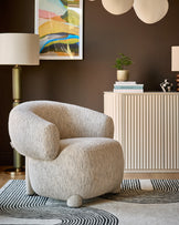 Silvi cream boucle accent chair
