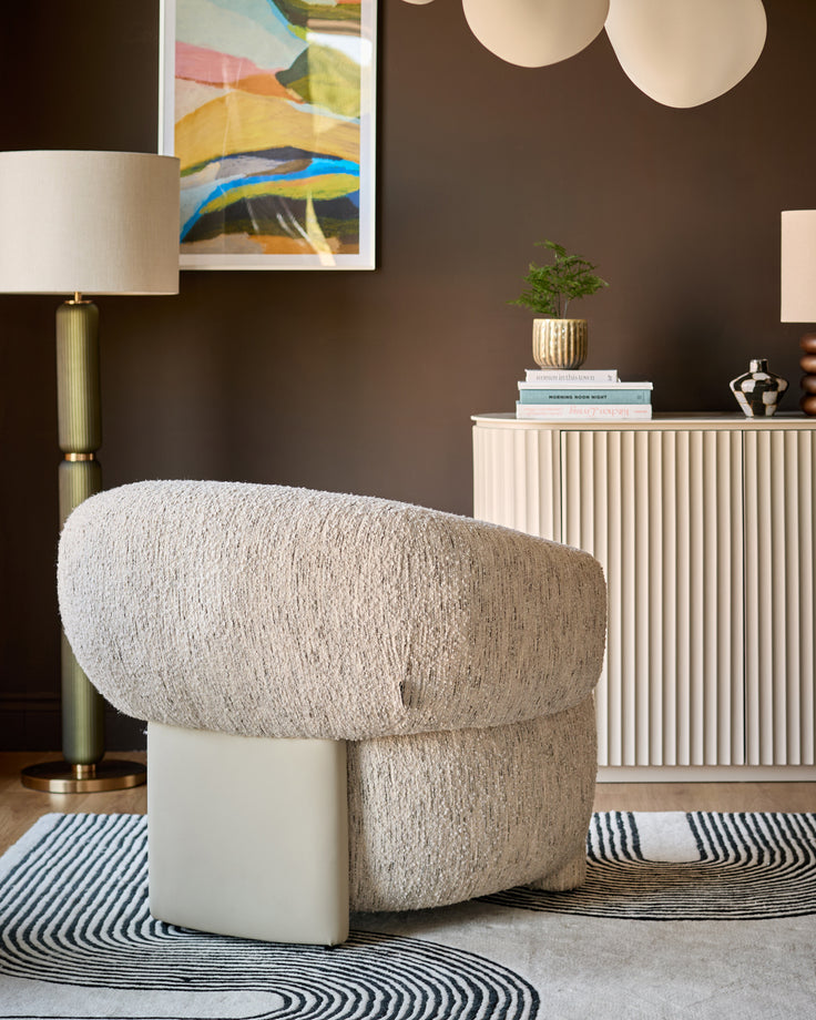 Silvi cream boucle accent chair
