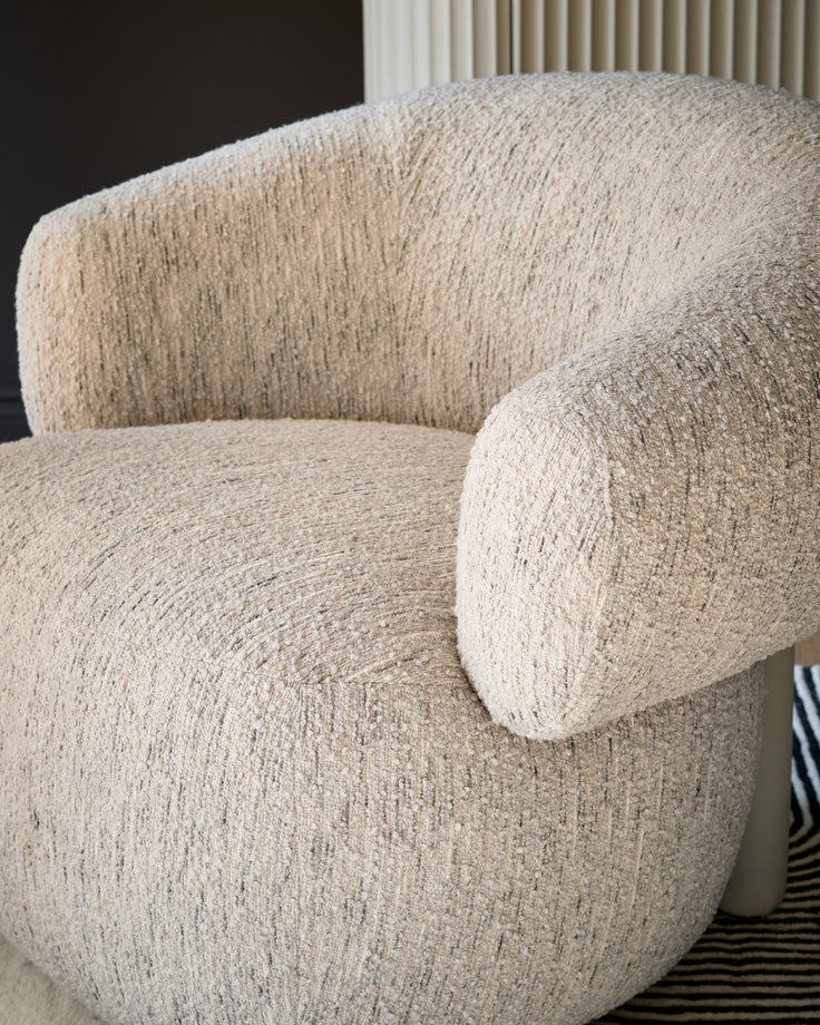 Silvi cream boucle accent chair
