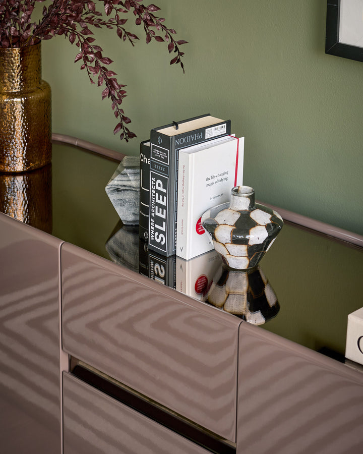 Siravo mocha gloss with bronze mirror sideboard