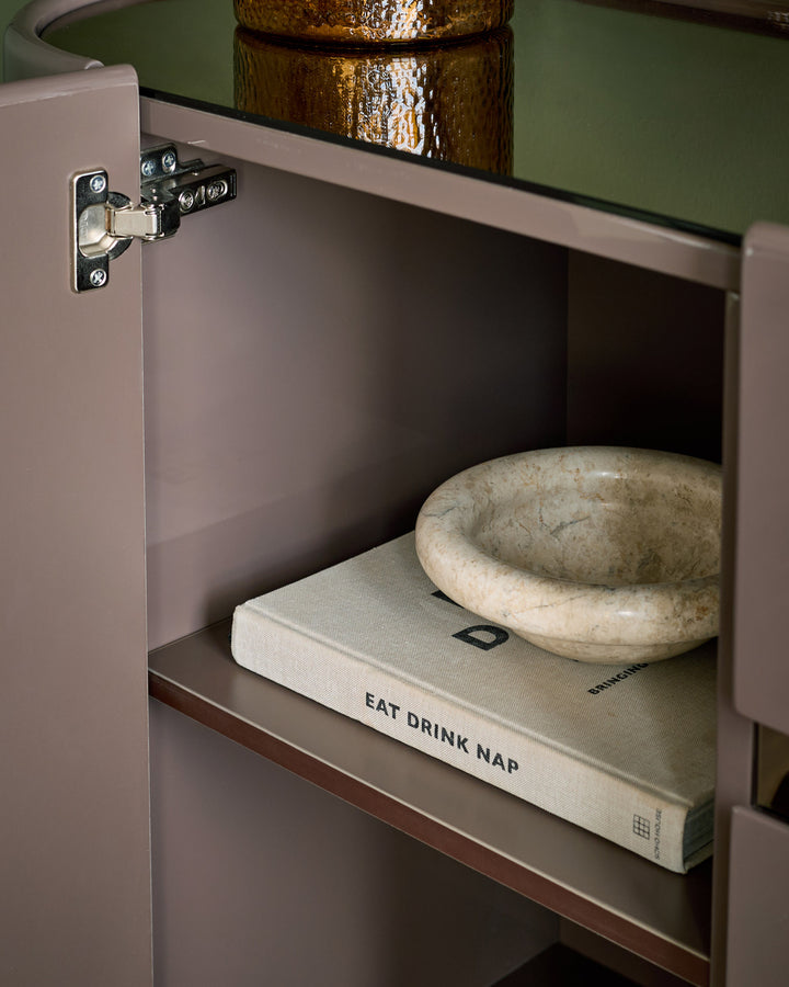 Siravo mocha gloss with bronze mirror sideboard