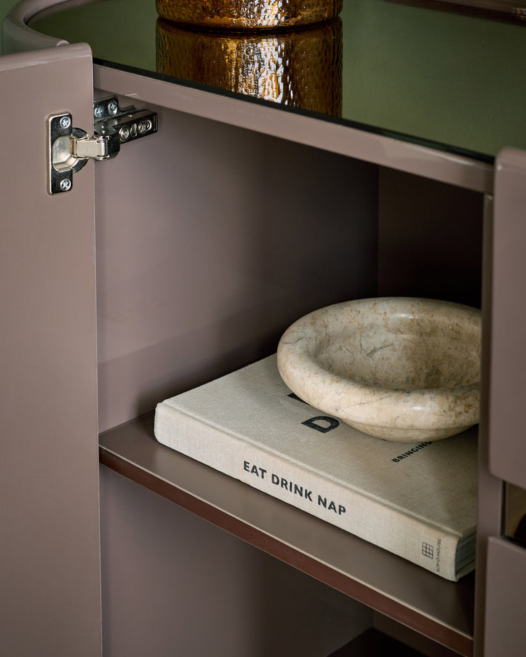 Siravo mocha gloss with bronze mirror sideboard
