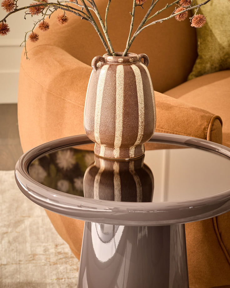 Siravo mocha gloss side table