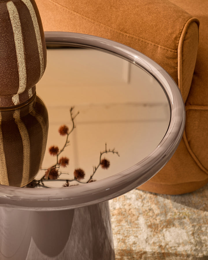 Siravo mocha gloss side table