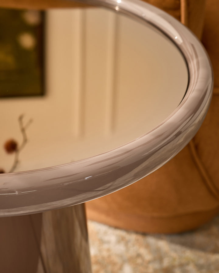 Siravo mocha gloss side table