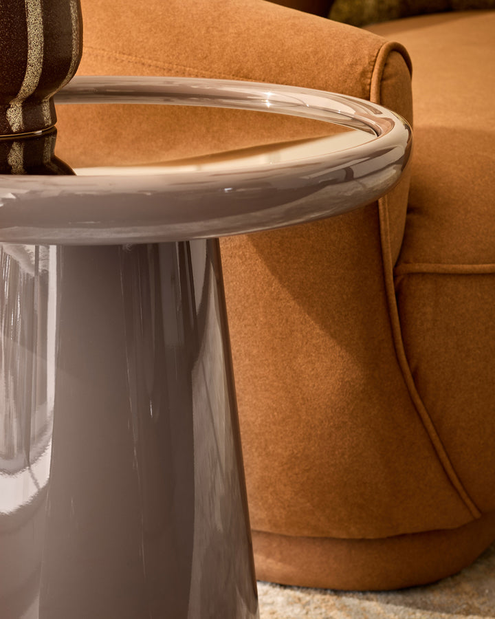 Siravo mocha gloss side table