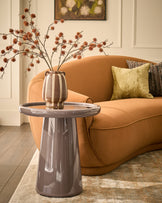 Siravo mocha gloss side table