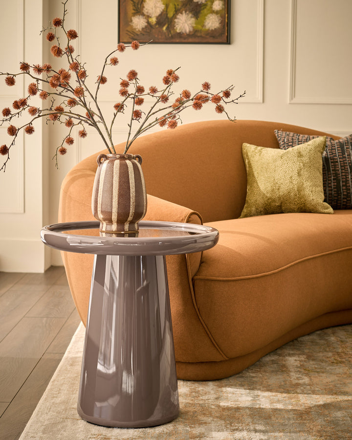 Siravo mocha gloss side table