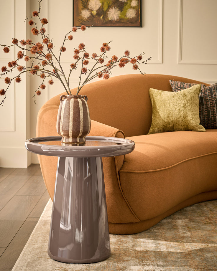 Siravo mocha gloss side table