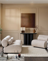 Sofia natural fabric 3 seater sofa