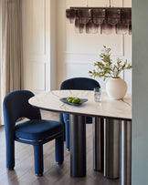 Shay dark navy velvet dining chair