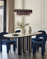 Shay dark navy velvet dining chair