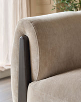 Teagan champagne velvet 3 seater sofa