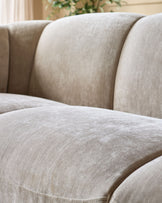 Teagan champagne velvet 3 seater sofa