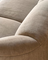 Teagan champagne fabric 2 seater sofa