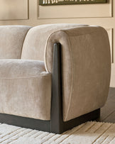 Teagan champagne velvet 3 seater sofa