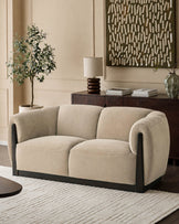 Teagan champagne fabric 2 seater sofa