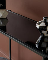 Thea Black Smoked Mirror Console Table
