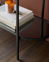 Thea Black Smoked Mirror Console Table